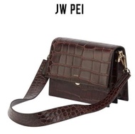 JW PEI Mini Flap系列 迷你翻蓋包 - 棕色鱷魚紋 - 女士 包包 單肩包 斜背包 斜挎包 小方包