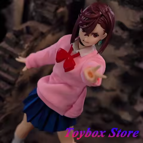 1/12 Momo Japanese Anime Girl Mini Cloth Sweartshirt Short Skirt Clothes Set Accessory For 6" Mobile