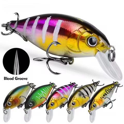Luya Bait Rock Little Fatty 7.5cm 14g Submerged Biomimetic False Bait with Blood Tank Fish Hook Fish