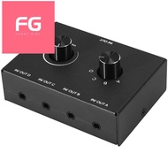4 Port Audio Switch, 3.5mm Audio Switcher, Stereo AUX Audio Selector, 4 Input 1Output/1Input 4 Outpu