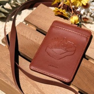 真皮皮革識別證/證件套組 - 吐司