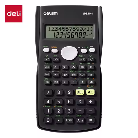 Deli D82MS Scientific Function Calculator with Sliding Protective Cover - 4 Color Options for Studen