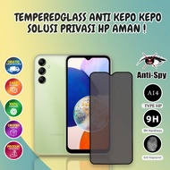 TEMPERED GLASS BLACK MATTE ANTI GLARE SAMSUNG A14 ( SM-A145F ) ( SM-A145F/DSN) ( SM-A145M ) ( SM-A14