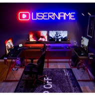 YouTuber Name Neon Sign, Custom Led Neon Sign Game Gift, Gaming Gift for Man, Gamer Tag Neon Light