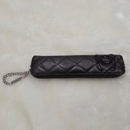 禮物～ 香奈兒Chanel康邦可可Cambon Coco雙C小筆袋/ 迷你手拿包/ 化妝筆刷袋