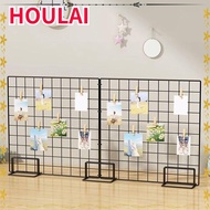 HOULAI Photo Racks, Grid Panels Metal Grid Art Racks, Creative Modern Desktop Stands For Grid Panel