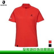 [Family Tour] BLACKYAK Korea POLARTEC DELTA Women's Cool Short-Sleeved Half-Open Top Two-Color Mount