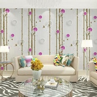 PROMO PAKET 5 ROLL Wallpaper Dinding Murah Stiker Dinding Aesthetic Wallpaper Stiker Ruang Tamu / Ka