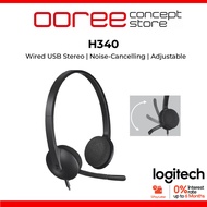 Logitech H340 USB Wired Computer Headset with Noise-Canceling Mic Digital Stereo Sound