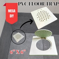 PVC Floor Trap 4"x4" 6"x6" Floor Grating Floor Granting/ Bathroom Hole Cover/ Floor Trap/