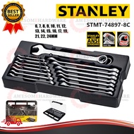(6-24MM ) PREMIUM STANLEY STMT-74897-8C 16PCS CRV SLIM LINE COMBINATION SPANNER WRENCH MODULE SET SP