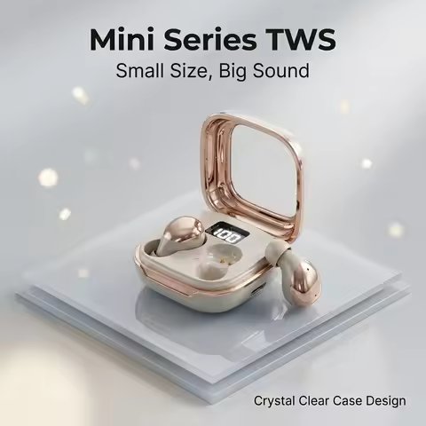Y8 Wireless Bluetooth Earphone LED Display TWS Earphones ENC Headset Sport Game Earbuds Mini Compact