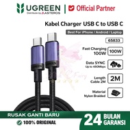 UGREEN Data Charger Cable 100W 5A Type C to Type C Fast Charging Braided Cable 50cm 200cm 300cm 6583
