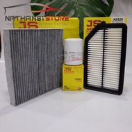 JS Asakashi Combo3 Honda City filterPiece(2014-2020). Engine air filter code: A8528, Air conditioner