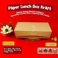 PAPER LUNCH BOX BAHAN KRAFT/LUNCH BOX PAPER COKLAT SIZE M  L  S  XS