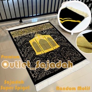 Soft Fur Adult Kiswah Prayer Rug Black Fur Turkish Prayer Rug