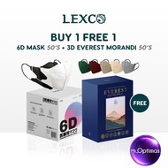 (ready stock)[BUNDLE DEAL] LEXCO 6D Premium 4ply Medical Face Mask [50’s/box] + 3D Everest Morandi Mask [50’s/box]