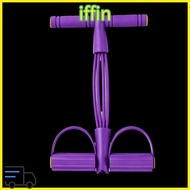 IFFIN 2PCS Resistance Band Trainer, T Handle 6 Tube Pedal Resistance Band, Compact ABS Dual Foot Ped