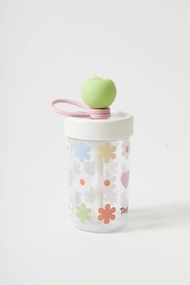 Tagi. Apple Sippy Cup กระติกน้ำ/กาแฟ จุได้เยอะ พร้อมหลอด แบบพกพา 420ml ขวดน้ำพร้อมหลอดดูด