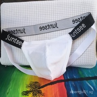 Men's Sensual Thong Low Waist Hip Lift Bulge Enhancing Double Pouch Men's Underwear 7UN1