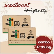 Senbei Want Want Rice Cakes Japanese Style Flavored Water COMBO 2 Cartons 40 Packs 52g/pack Expiry D