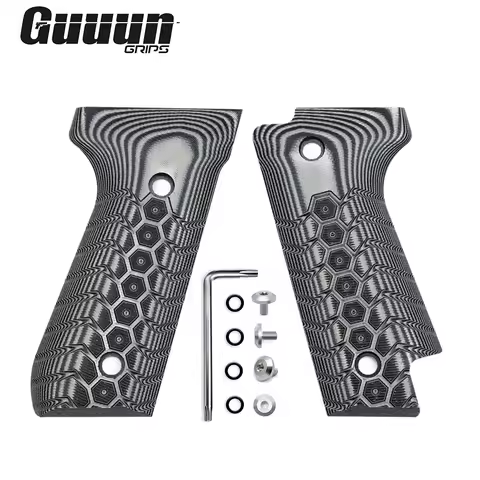 Guuun G10 Grips for Beretta 92S Non slip Mechanical Texture Outdoor Gears Upgrade Handle Grip
