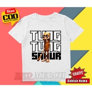 KAOS BAJU ANAK LENGAN PENDEK ANOMALI TUNG TUNG TUNG SAHUR ITALIAN BRAINROT ROBLOXS-5XL