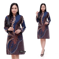 Baju Batik wanita terbaru 2022 - Tunik Batik Wanita Terbaru 2022 Seragam Kantor - Atasan Tunik Batik Wanita - Baju Batik Wanita Kekinian - Batik Buat Kerja Guru - Batik Wanita Terlaris Murah - Batik Wanita Lengan Panjang - Virda Batik