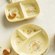 211 ceramic partition plate One person tableware Dividing plate Children's dining plate Fat reducing