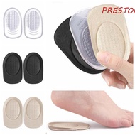 PRESTON Heel Insoles, Invisible Half Cushion Foot Padding Heel Pads, Self Adhesive Shockproof High H