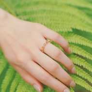 施華洛世奇水晶珠戒指-琥珀