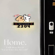 甜蜜爱心门牌号可爱小狗门牌情侣入户门牌发光门牌号码牌门牌Sweet Love Door Number Cute Puppy Door Number Couple3e5x9st7j22my2026012