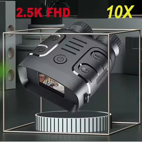 R18 2.5K 10X Digital Zoom 1080p Photo/Video Infrared Night Vision Goggles Binocular for Spotting,Hun