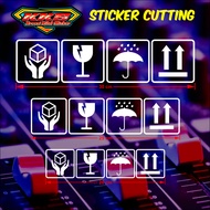 Cutting sticker fragile hardcase.symbol packing sticker