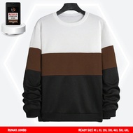 Oversized Sweater Combination 3D White Brown Black M-6XL Crewneck Men's Sweater Men's Sweater