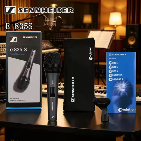 Sennheiser E835S Professional Original Wired Dynamic Cardioid Handheld Microphone for Stage Singing