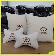 Toyota model car embroidery headrest, a pair of car seats, pillows, shoulder pads, neck pillows, four-piece pillows