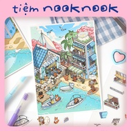 HOME, HUMIDITY LINE - 3D Sticker simulating space, cute, relaxing 3-dimensional Sticker