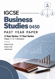Cambridge IGCSE Business Studies 0450 Past Year Papers - Paper 1 / 2 / Full Set + Answers - 3 & 5 Ye