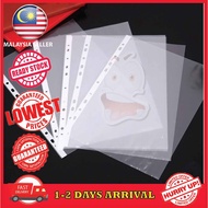 [100 PC] A4 Paper Size File Folder Transparent File Film File Organizer Clear Pocket File Clear Tran