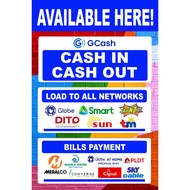 E-Business Tarpaulin (All-In-One) (GCash | Load To All Network | Bills Payment)