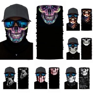 Men Cool SKULL Series Bandana Sarung Kepala Topeng Muka Mulut Scarf Bandana Zumba Skeleton Headscarf