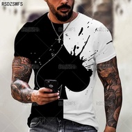 2021 Summer Street Fashion Graffiti Men's Spades Couples 3D Creative Character Casual Shirt  Plus Size Short-Sleeved T-Shirt 5XL