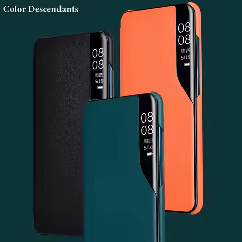 Smart Case For Xiaomi Redmi 9A 9C 10C 12C Cover Flip Leather Window View Case For Xiaomi MI 12 13 11
