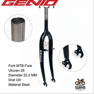 MTB Fork 26 GENIO Pivot Black MTB Bicycle Fork 26 22.2 V Brake