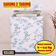 BISA COD - Sarung Mesin Cuci 2 Tabung Bukaan Atas / Tutup Mesin Cuci 2 Tabung Cover Mesin Cuci 2 Tab