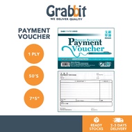 Grabbit Payment Payment Voucher Book 1ply Cash Voucher 7 9005in 50's