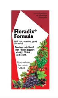 Floradix Formula 草木鐵元滋補液 500ml 到期日：2027年3月