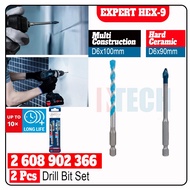BOSCH 2608900590 HEX-9 HARD CERAMIC (1PC) OR 2608902366 CERAMIC AND MULTI CONSTRUCTION (2PCS) DRILL 