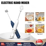 【READY STOCK】Electric Hand Mixer Rechargeable Multi-functional Whisk Milk frother Coffee Blender ​Mi